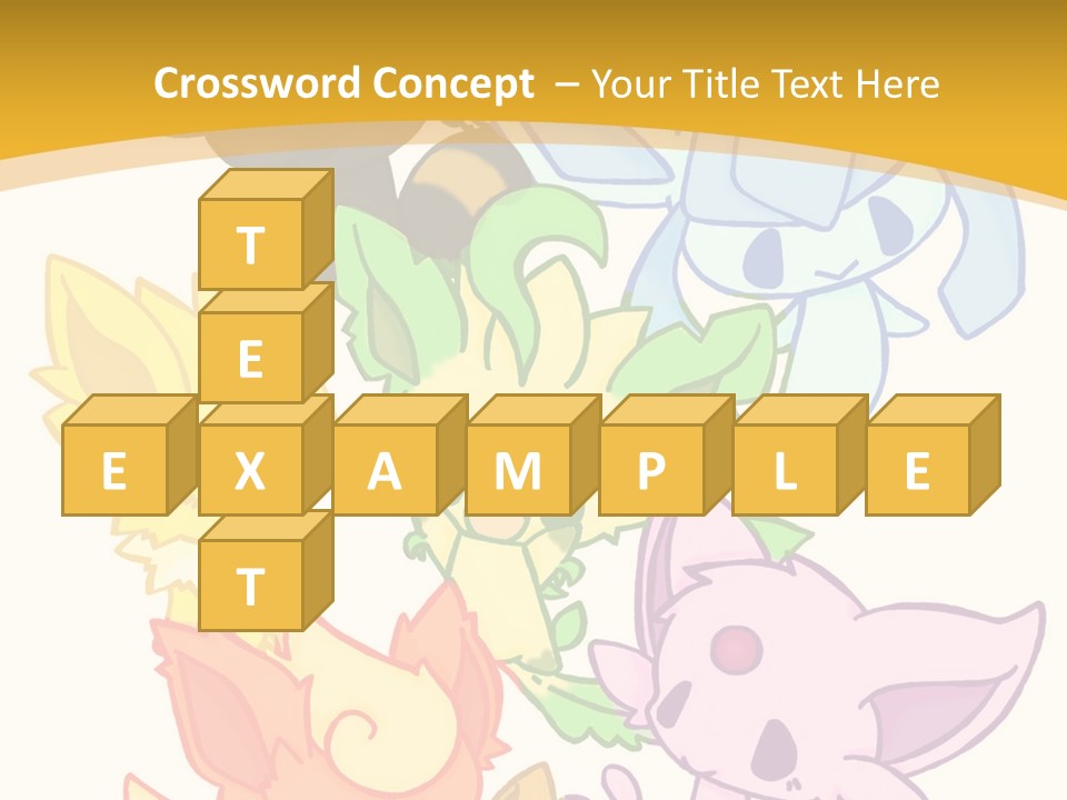 A Bunch Of Cartoon Animals On A White And Yellow Background PowerPoint Template