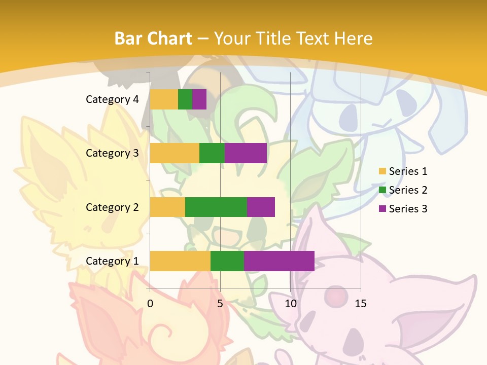 A Bunch Of Cartoon Animals On A White And Yellow Background PowerPoint Template