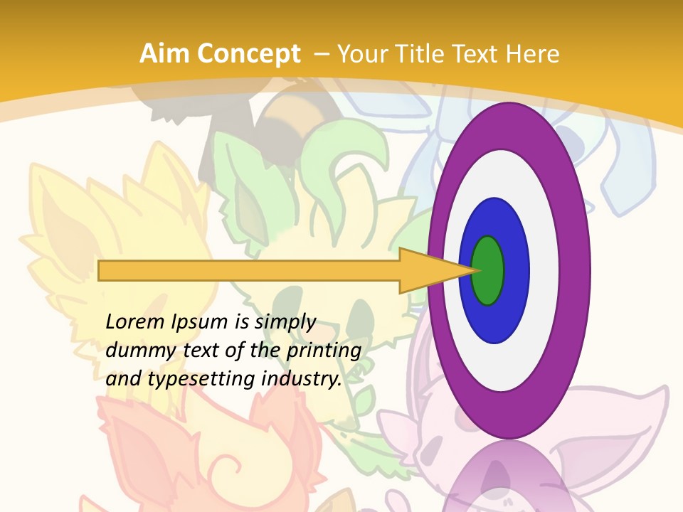 A Bunch Of Cartoon Animals On A White And Yellow Background PowerPoint Template