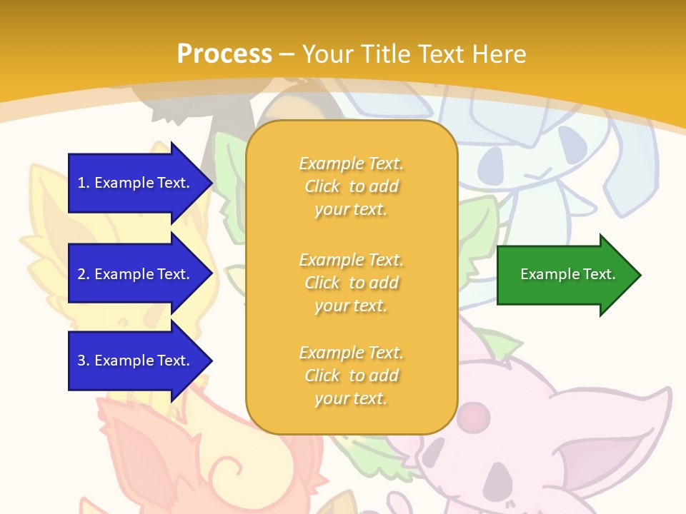 A Bunch Of Cartoon Animals On A White And Yellow Background PowerPoint Template