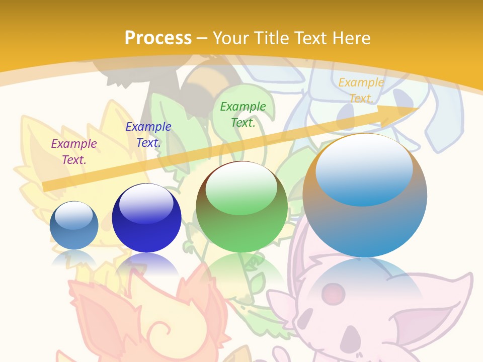 A Bunch Of Cartoon Animals On A White And Yellow Background PowerPoint Template