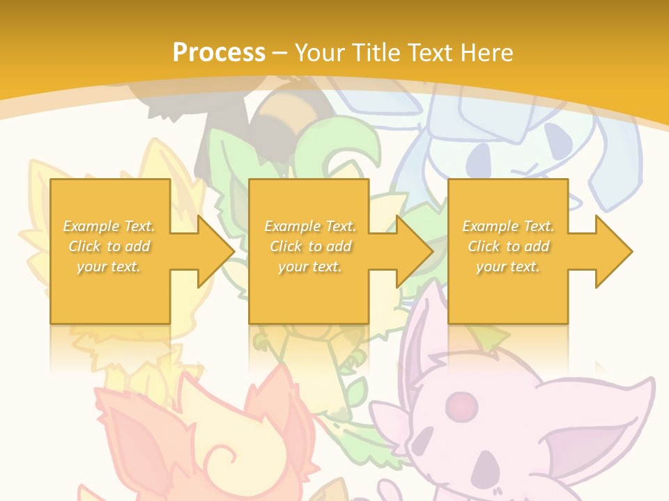 A Bunch Of Cartoon Animals On A White And Yellow Background PowerPoint Template