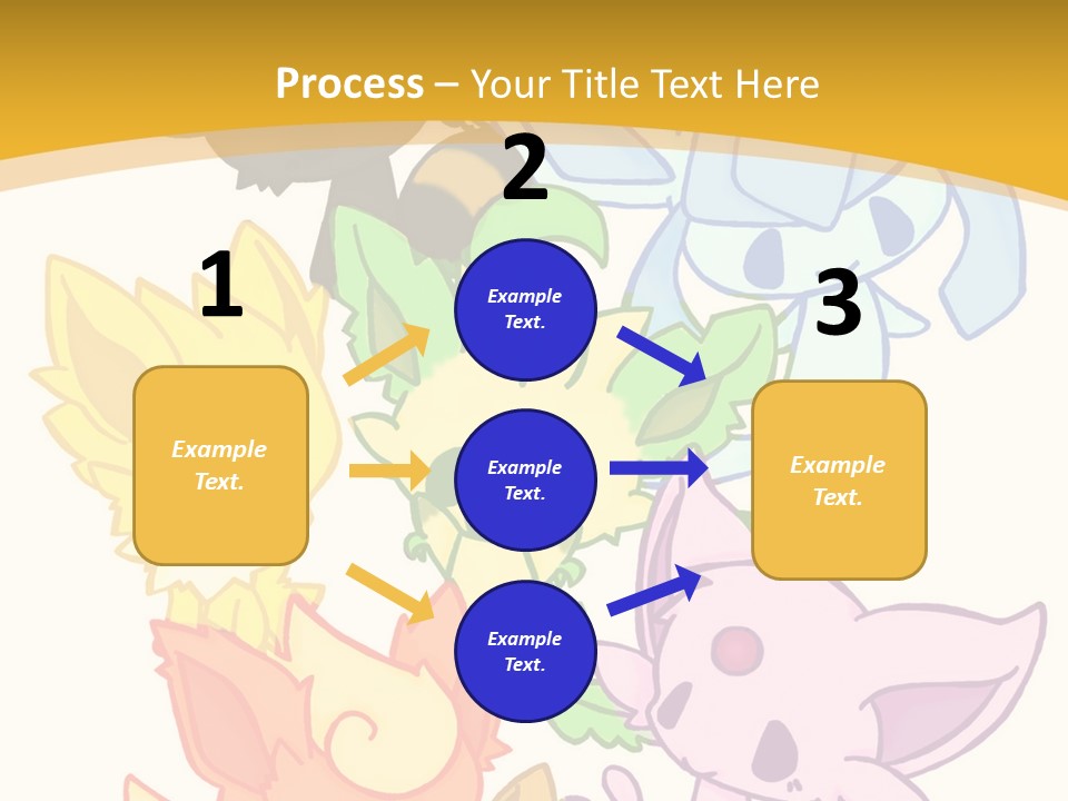 A Bunch Of Cartoon Animals On A White And Yellow Background PowerPoint Template