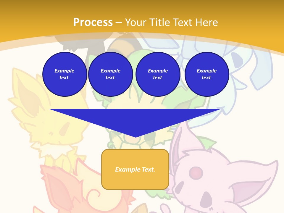 A Bunch Of Cartoon Animals On A White And Yellow Background PowerPoint Template