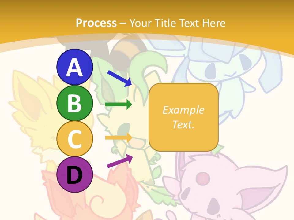 A Bunch Of Cartoon Animals On A White And Yellow Background PowerPoint Template