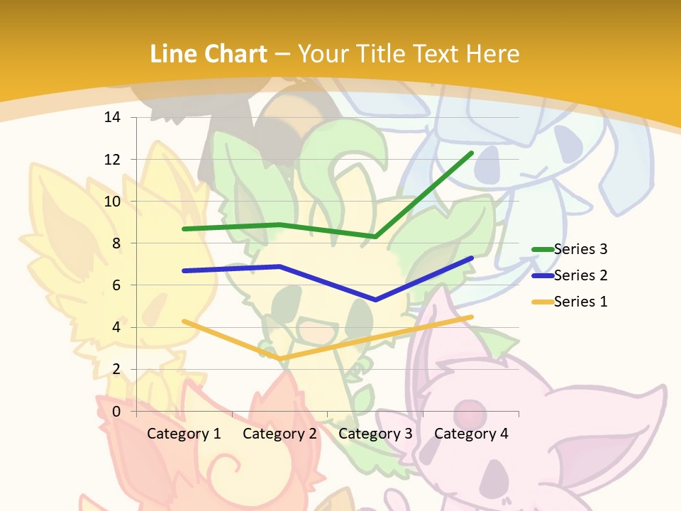 A Bunch Of Cartoon Animals On A White And Yellow Background PowerPoint Template