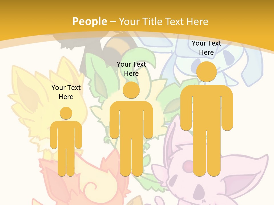 A Bunch Of Cartoon Animals On A White And Yellow Background PowerPoint Template