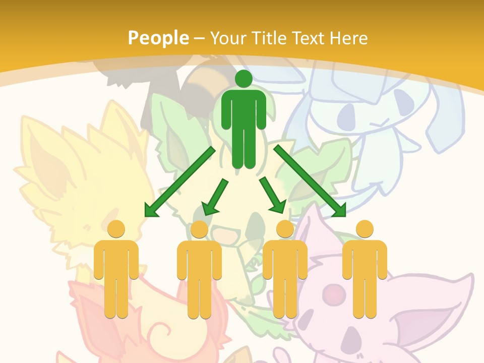 A Bunch Of Cartoon Animals On A White And Yellow Background PowerPoint Template