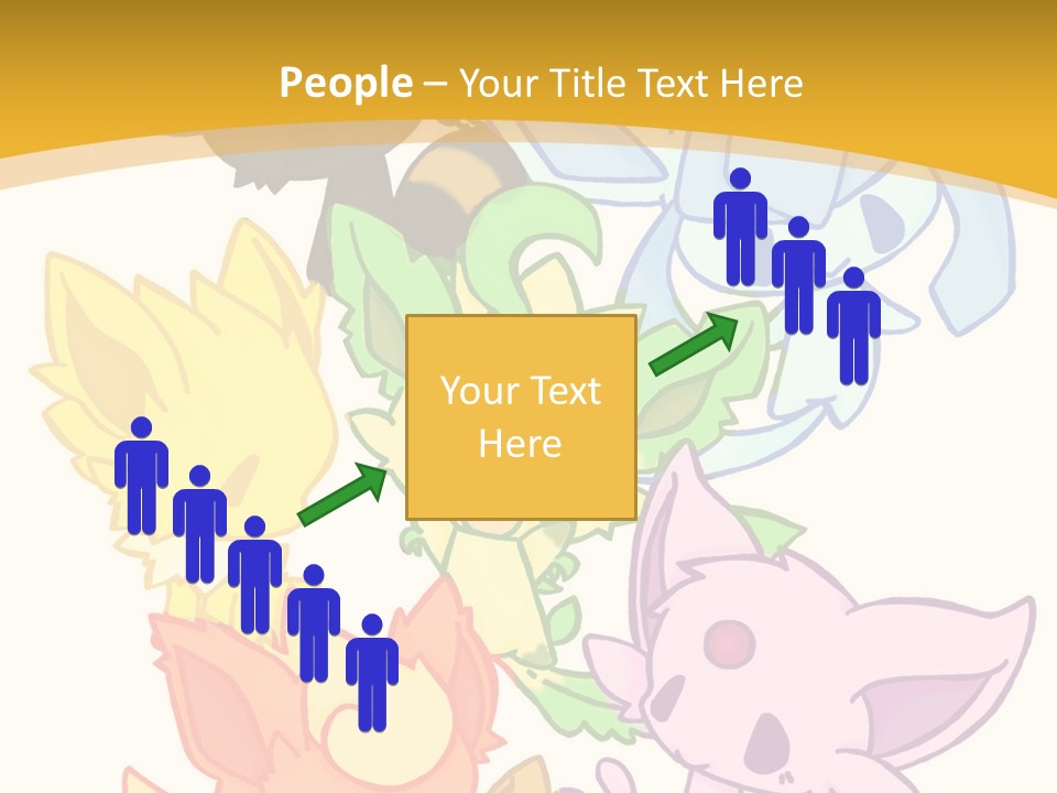 A Bunch Of Cartoon Animals On A White And Yellow Background PowerPoint Template