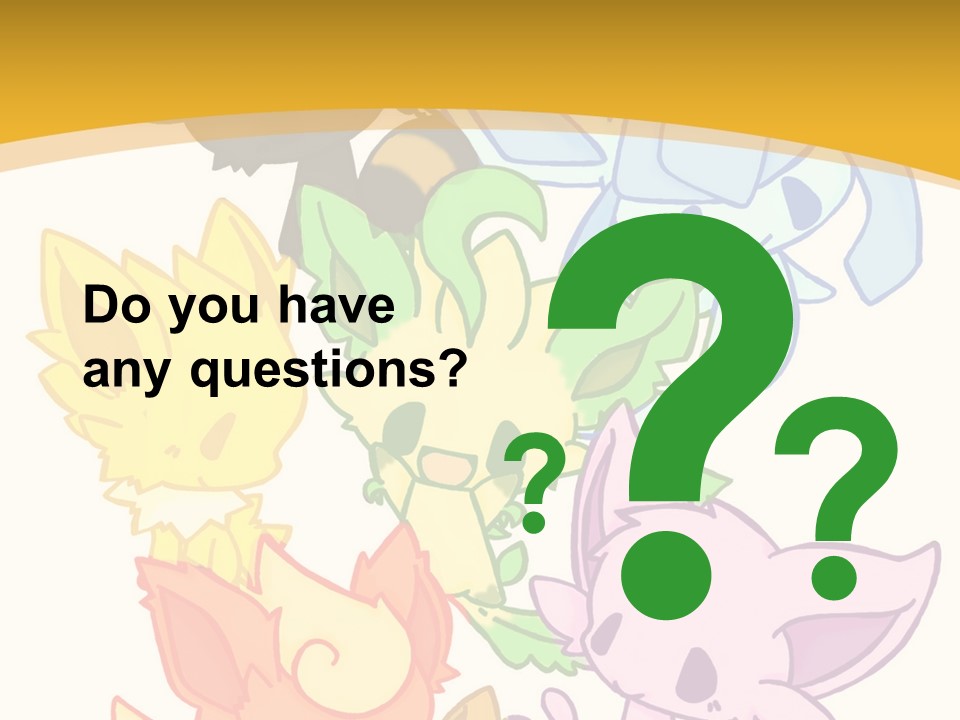 A Bunch Of Cartoon Animals On A White And Yellow Background PowerPoint Template