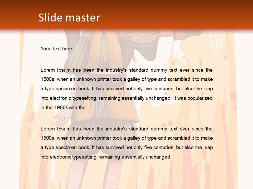A Girl In A Yellow Dress With A Hat On Her Head PowerPoint Template