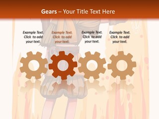A Girl In A Yellow Dress With A Hat On Her Head PowerPoint Template