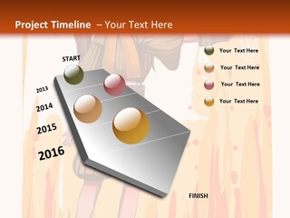 A Girl In A Yellow Dress With A Hat On Her Head PowerPoint Template