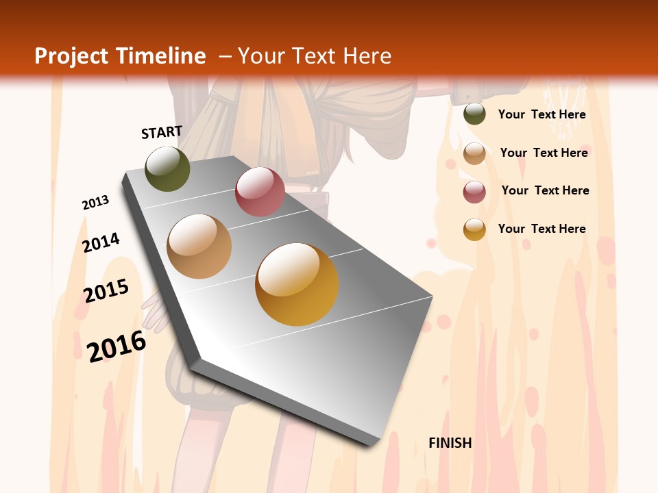 A Girl In A Yellow Dress With A Hat On Her Head PowerPoint Template