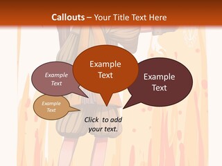 A Girl In A Yellow Dress With A Hat On Her Head PowerPoint Template