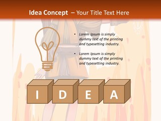 A Girl In A Yellow Dress With A Hat On Her Head PowerPoint Template