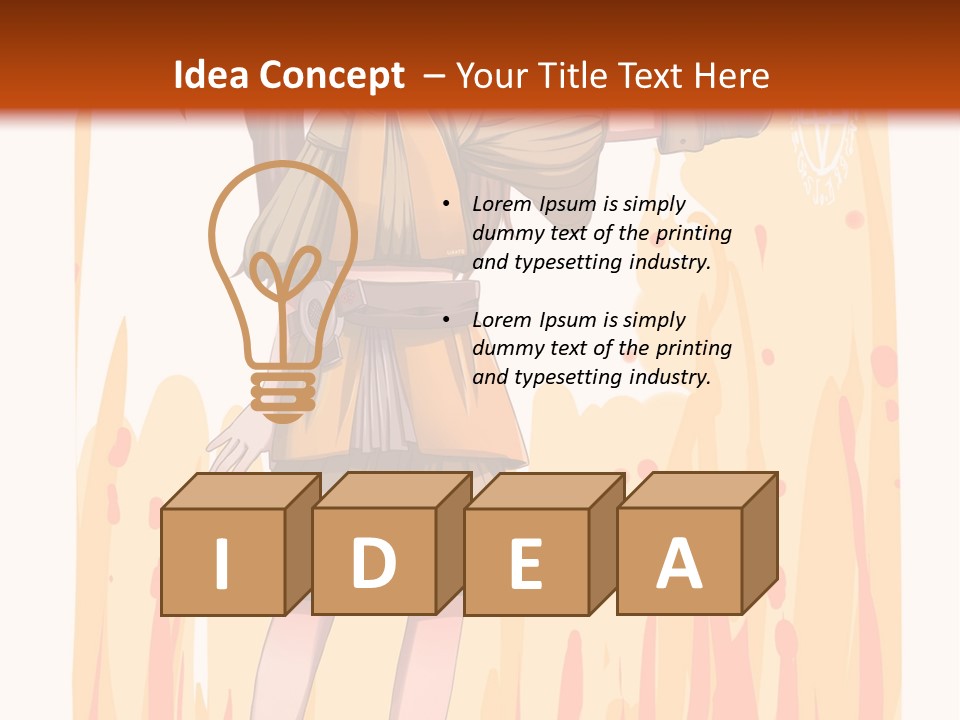 A Girl In A Yellow Dress With A Hat On Her Head PowerPoint Template