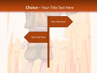 A Girl In A Yellow Dress With A Hat On Her Head PowerPoint Template