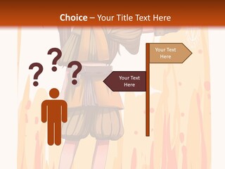 A Girl In A Yellow Dress With A Hat On Her Head PowerPoint Template