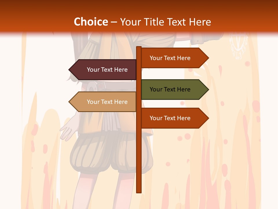 A Girl In A Yellow Dress With A Hat On Her Head PowerPoint Template