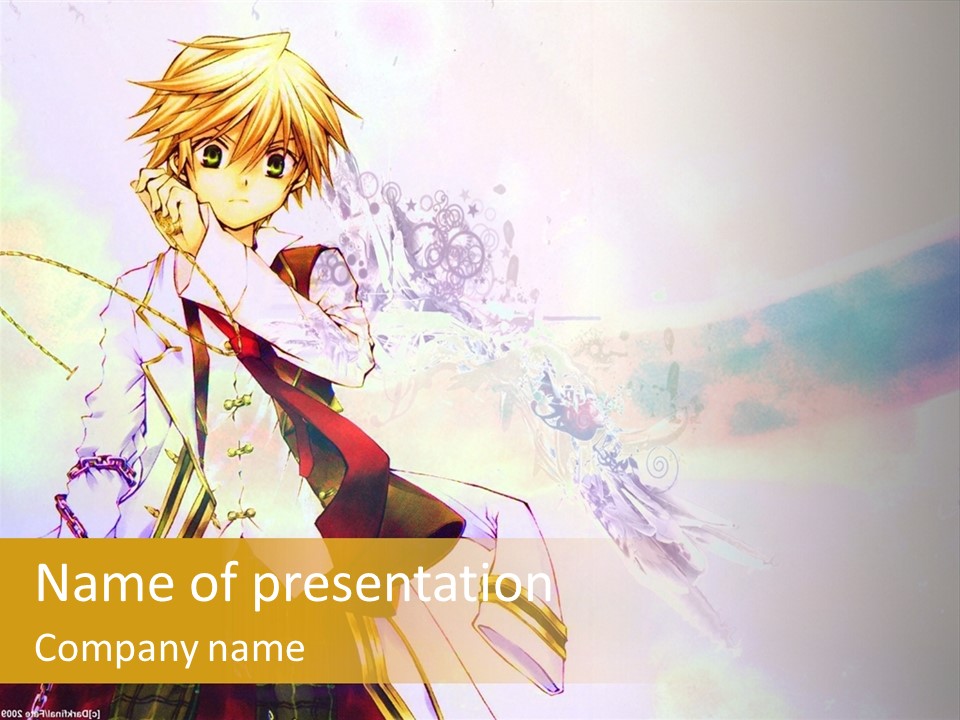 A Anime Character Is Holding A Tennis Racket PowerPoint Template