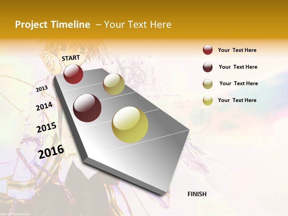 A Anime Character Is Holding A Tennis Racket PowerPoint Template