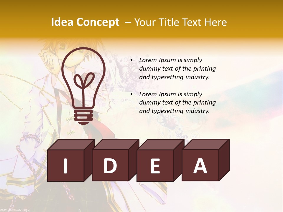 A Anime Character Is Holding A Tennis Racket PowerPoint Template