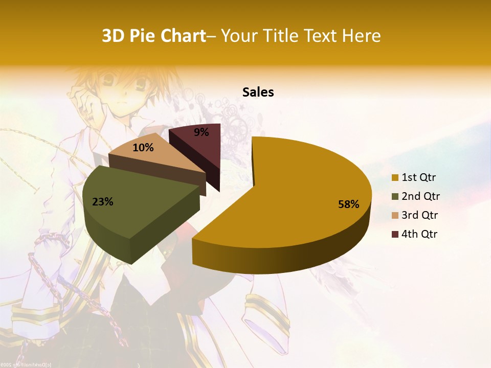 A Anime Character Is Holding A Tennis Racket PowerPoint Template