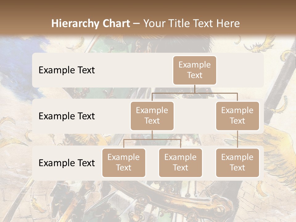 A Woman With A Sword And A Bird On Her Back PowerPoint Template