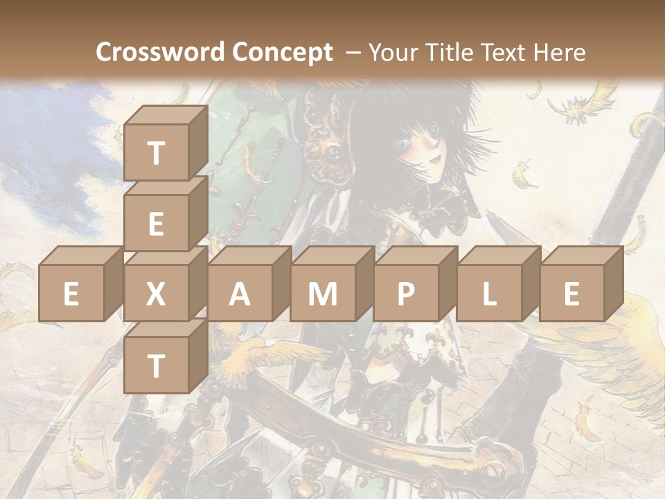 A Woman With A Sword And A Bird On Her Back PowerPoint Template