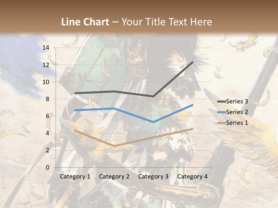 A Woman With A Sword And A Bird On Her Back PowerPoint Template