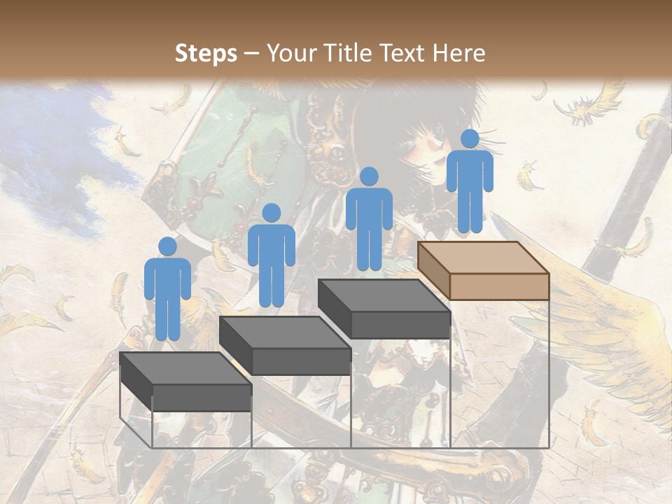 A Woman With A Sword And A Bird On Her Back PowerPoint Template