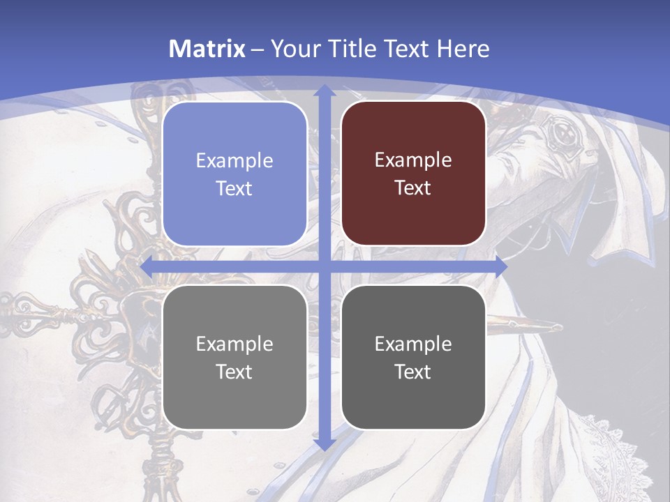 A Woman In A White Dress Holding A Sword PowerPoint Template