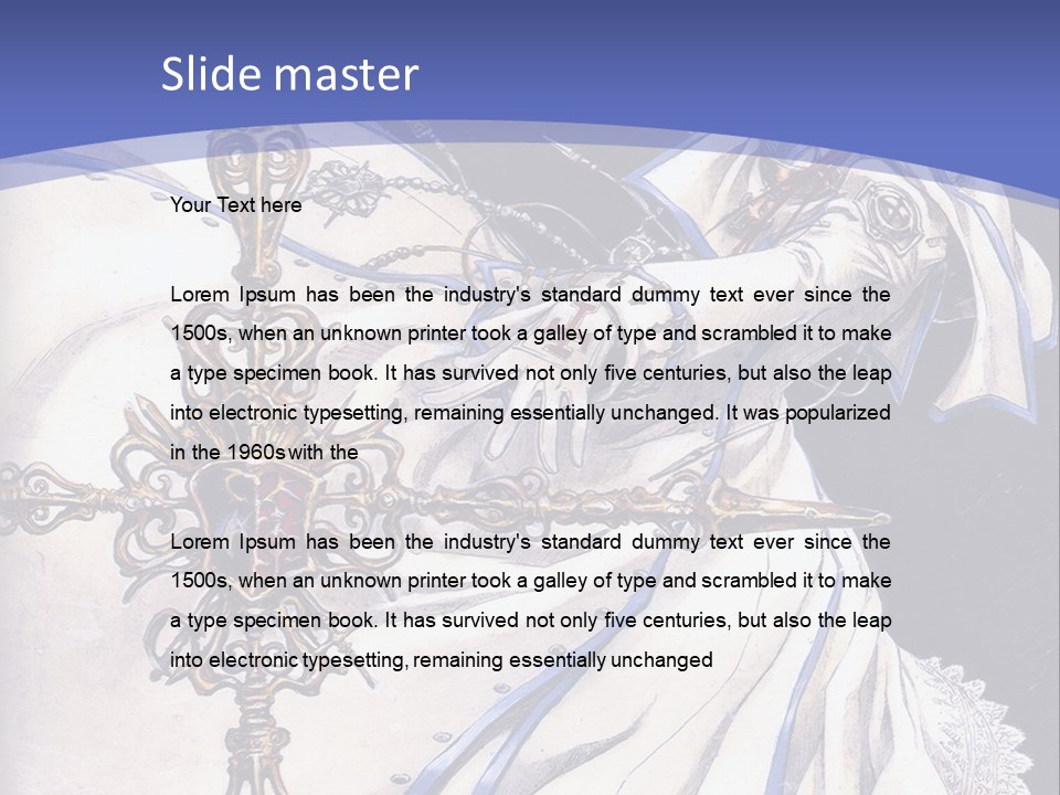 A Woman In A White Dress Holding A Sword PowerPoint Template