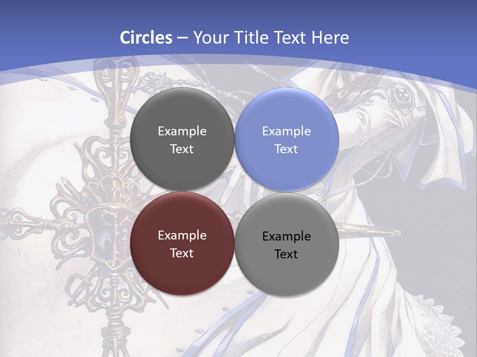 A Woman In A White Dress Holding A Sword PowerPoint Template