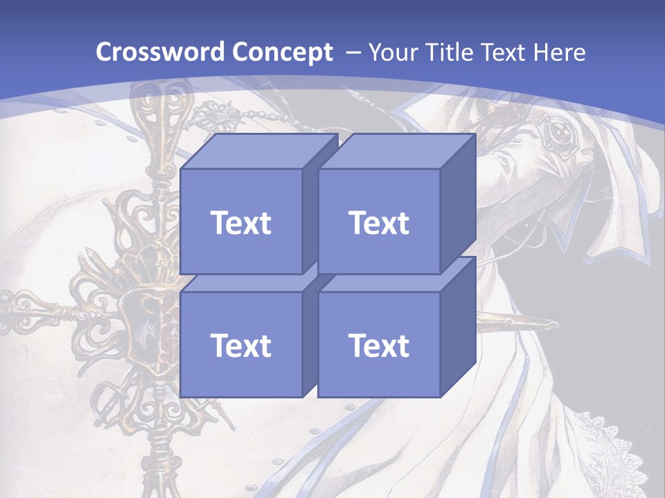 A Woman In A White Dress Holding A Sword PowerPoint Template