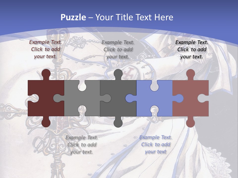 A Woman In A White Dress Holding A Sword PowerPoint Template