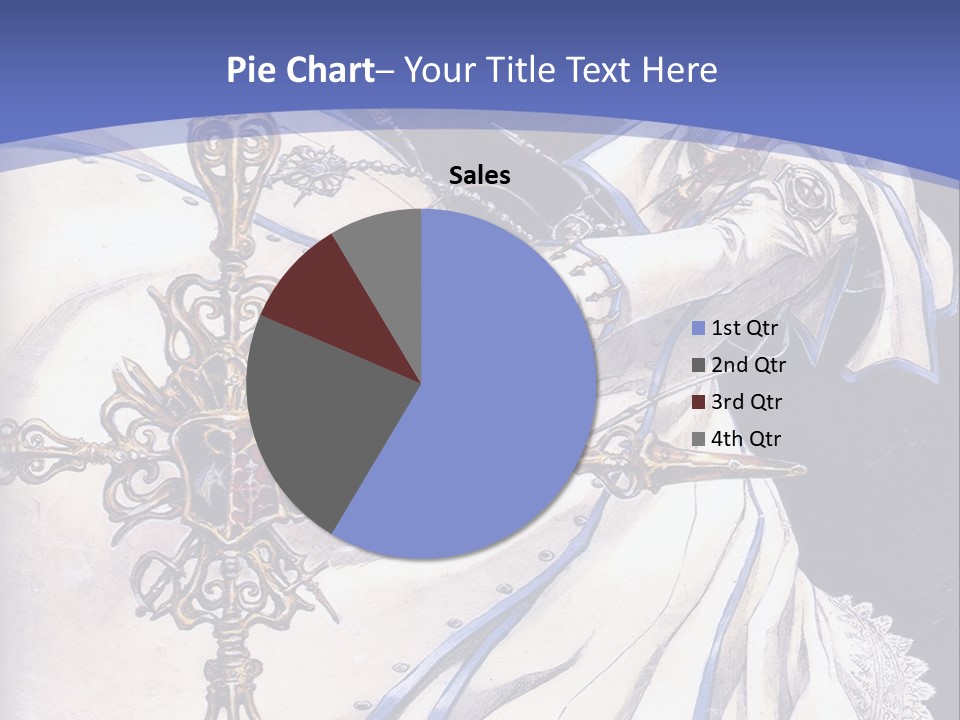 A Woman In A White Dress Holding A Sword PowerPoint Template