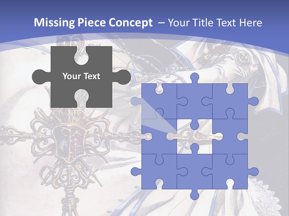 A Woman In A White Dress Holding A Sword PowerPoint Template