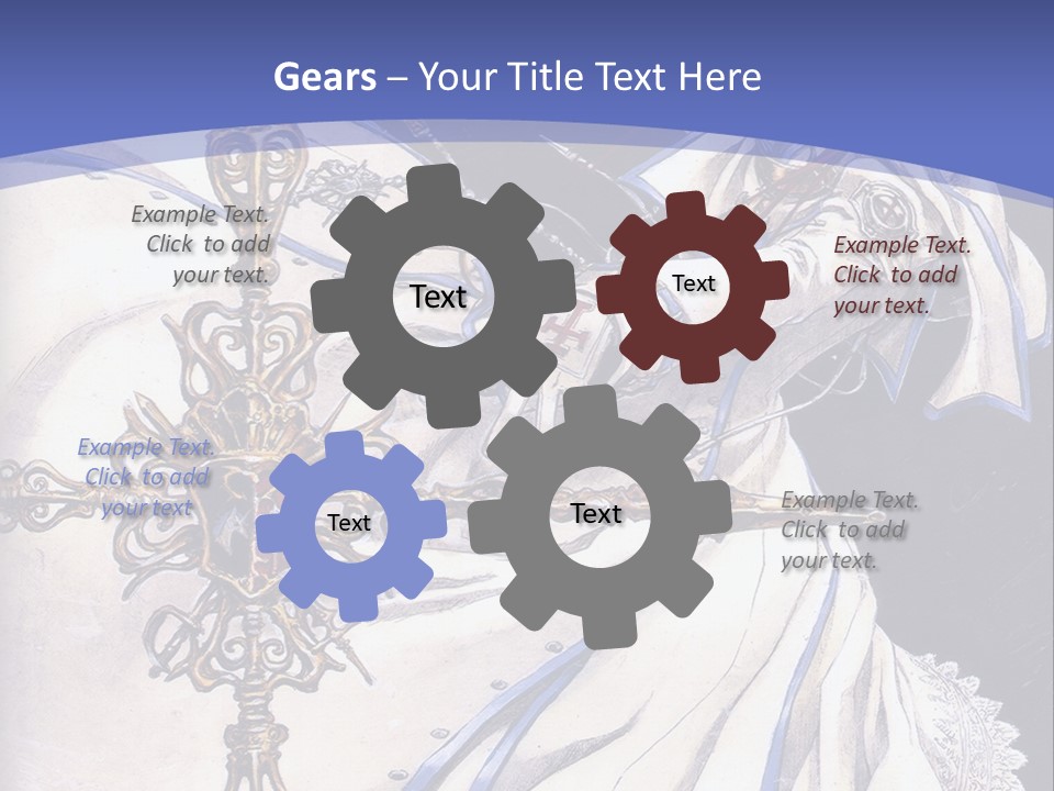 A Woman In A White Dress Holding A Sword PowerPoint Template