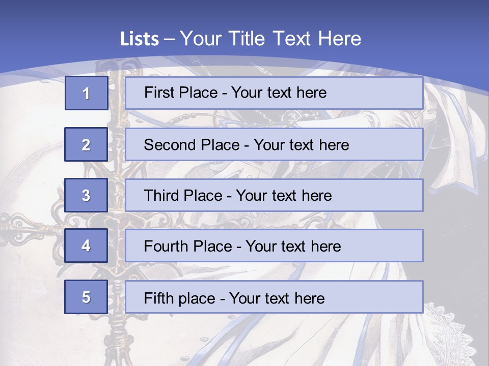 A Woman In A White Dress Holding A Sword PowerPoint Template
