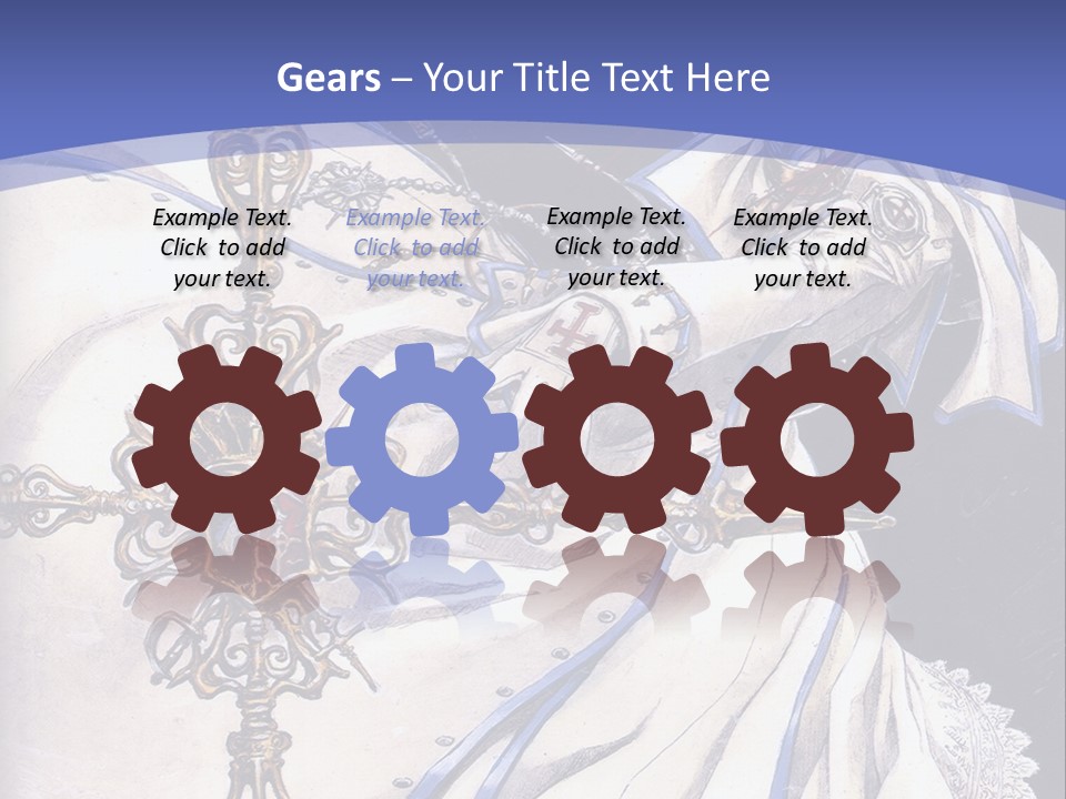 A Woman In A White Dress Holding A Sword PowerPoint Template