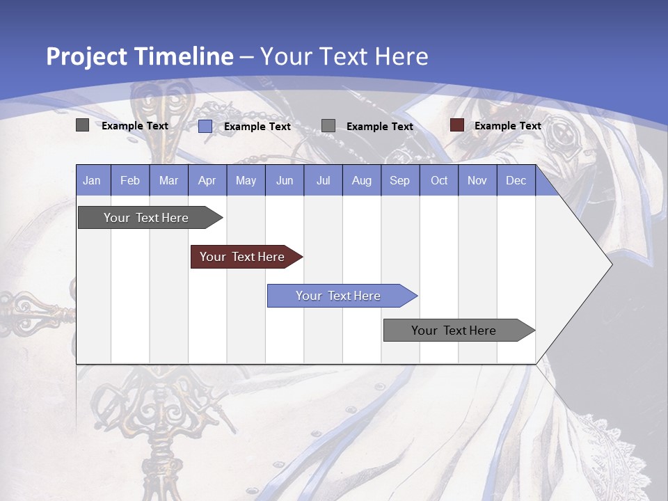 A Woman In A White Dress Holding A Sword PowerPoint Template
