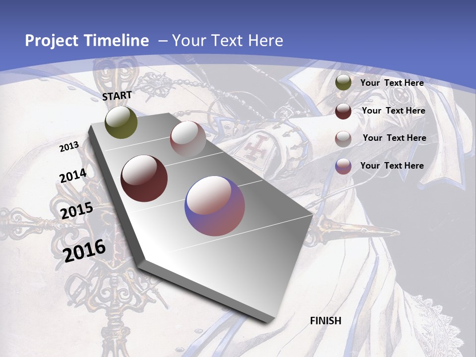 A Woman In A White Dress Holding A Sword PowerPoint Template