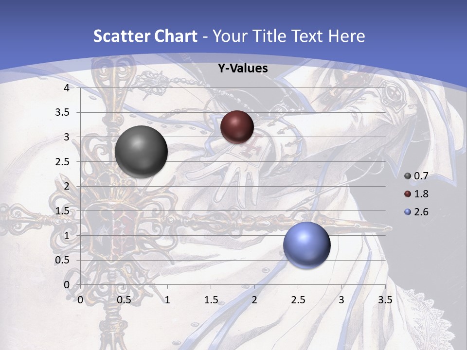 A Woman In A White Dress Holding A Sword PowerPoint Template