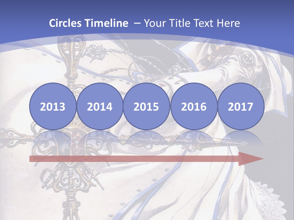 A Woman In A White Dress Holding A Sword PowerPoint Template