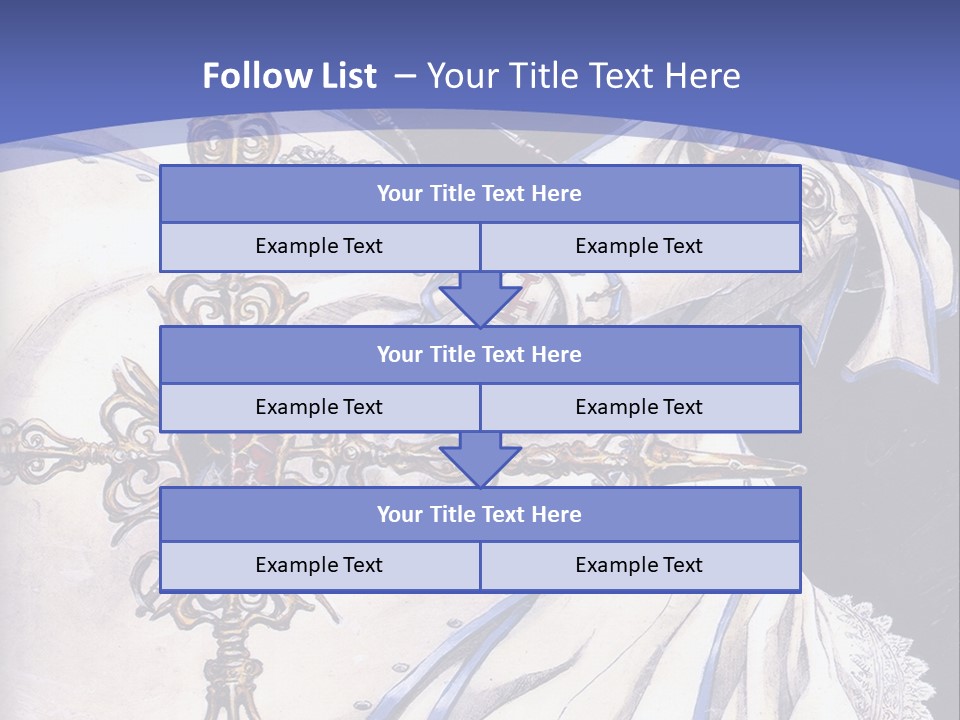 A Woman In A White Dress Holding A Sword PowerPoint Template
