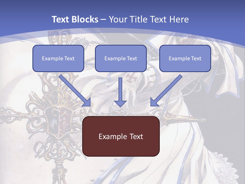 A Woman In A White Dress Holding A Sword PowerPoint Template