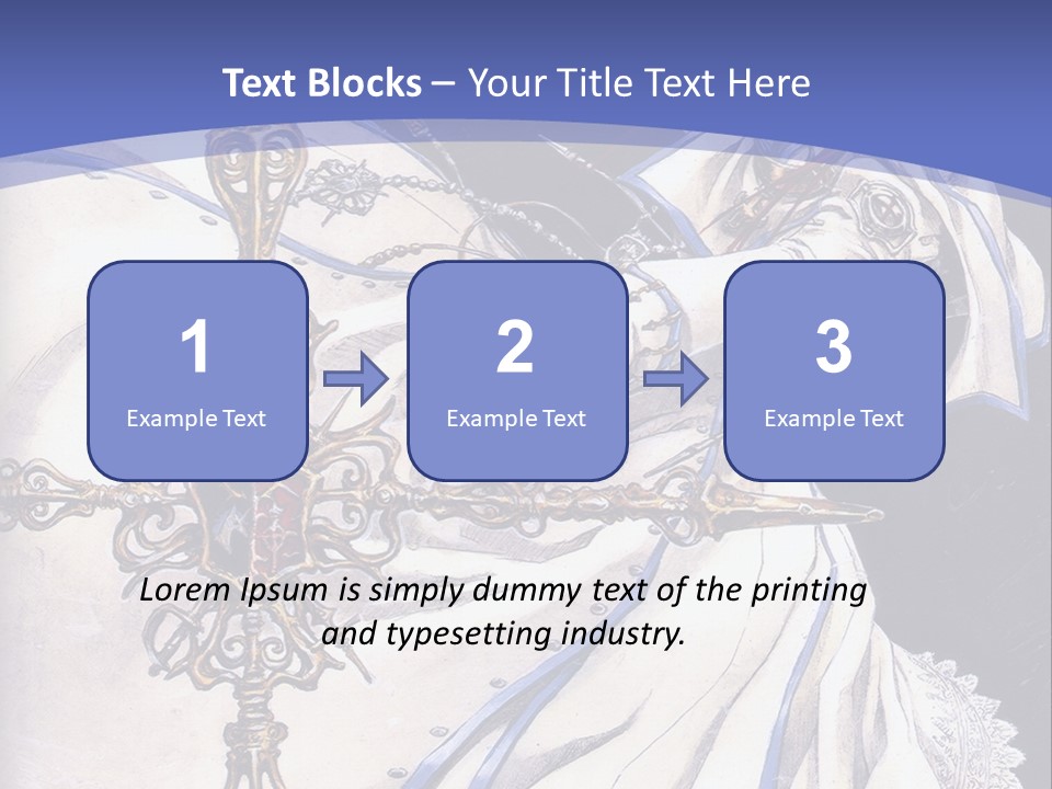 A Woman In A White Dress Holding A Sword PowerPoint Template