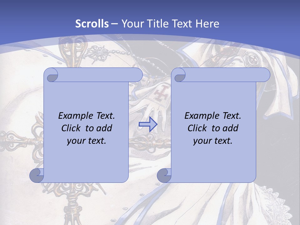 A Woman In A White Dress Holding A Sword PowerPoint Template